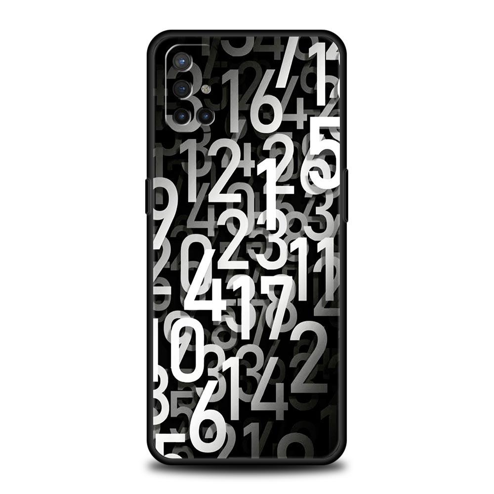 Number Pattern Phone Case For Oneplus 13R 13 12R 11 10T 10R Nord N100 N200 N10 10 9 9R 9RT CE 3 2 Z Pro 5G Soft TPU Cover Capas