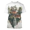 3D Printed Chinese Painting Men's T-shirt Landscape Flower Pattern Short Sleeve Top Harajuku Street High Quality O-neck Clothing