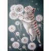 Full 5D Diy Diamond Painting Cat with Dandelion Embroidery Cross Stitch Home Decor Handmade Gift