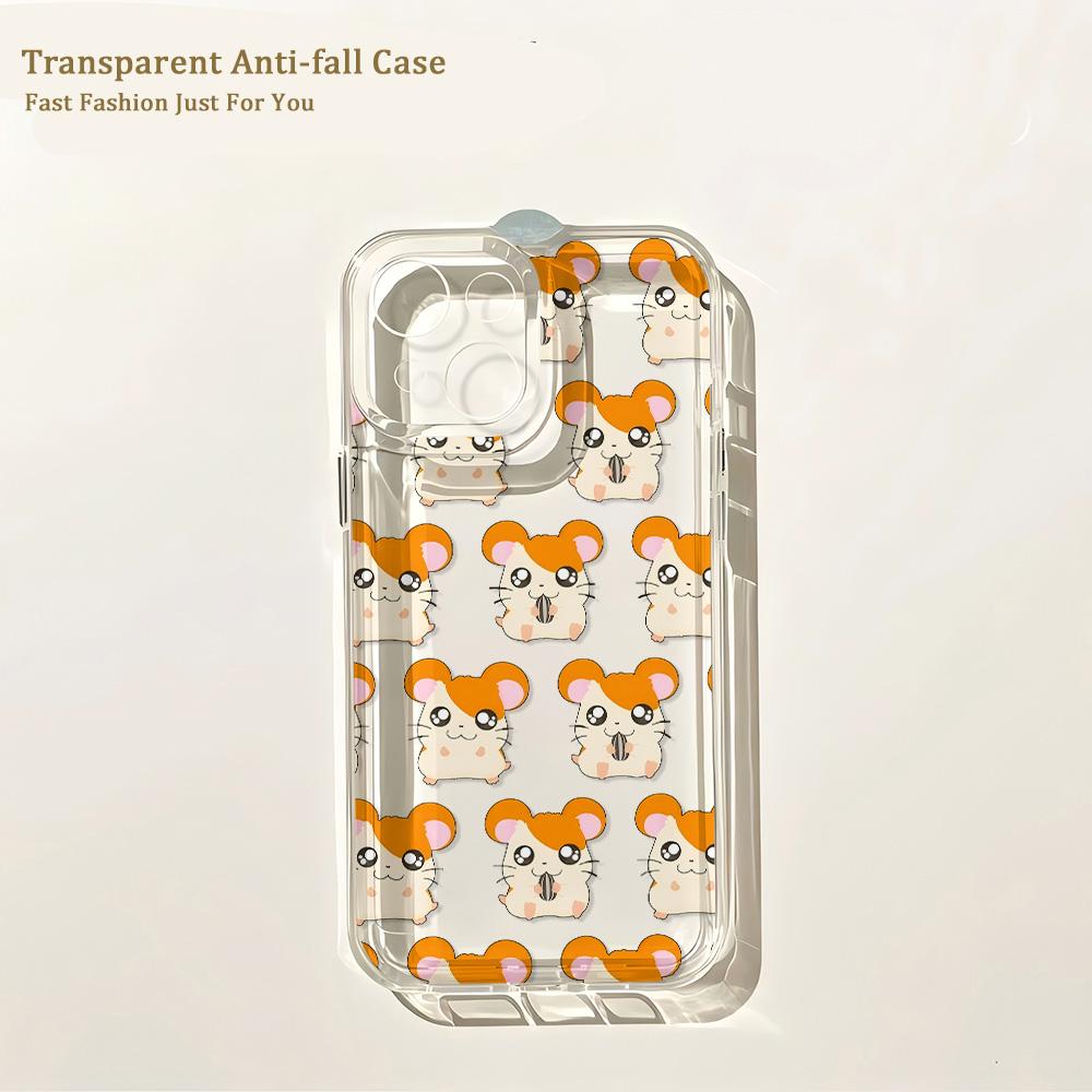 Милый чехол для телефона Hamtaros для iPhone 17 16 16e 15 14 13 12 11 Mini Pro Max X XR XSMax 7 8 Air Plus Прозрачная задняя крышка