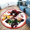 Classic Japanese-style cartoon Demon Slayer round rug, home soft decorative anti-slip yoga mat and chair mat, outdoor floor mat carpet K1