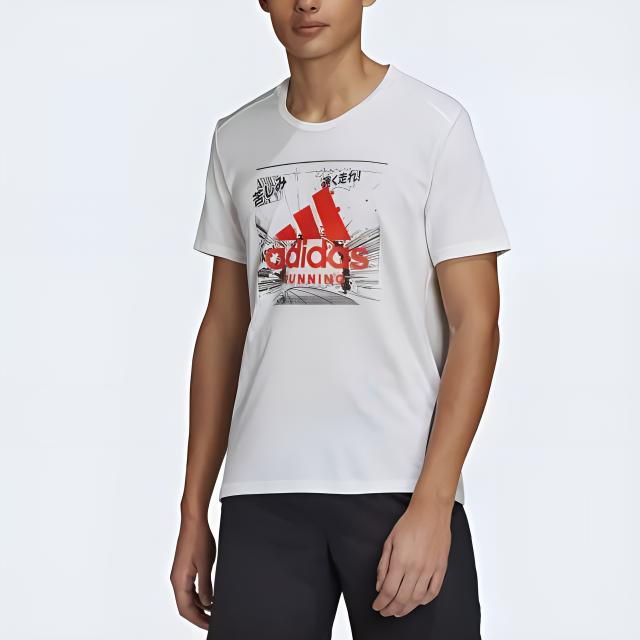 Adidas Fast Graphic T Shirt Men's White FJ4997