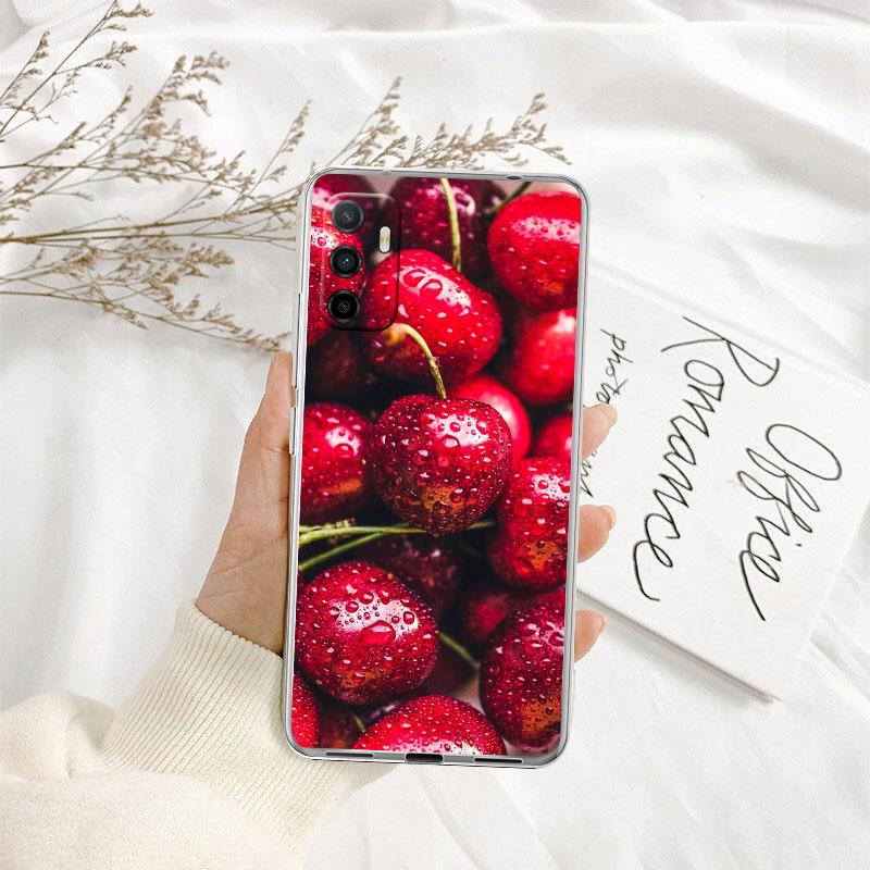 Прозрачный летний чехол для телефона с вишней для Motorola Moto G7 G8 G9 G84 G85 G73 G24 G15 Z2 Play Power Plus