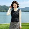 Autumn and winter new mother's down cotton vest women's short warm inner vest velvet vest slim V-neck vest