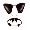Animal Ear Headband & Lace Eye Mask Set with Bell Choker - Cute Cat, Fox, and Rabbit Ears Hair Accessories