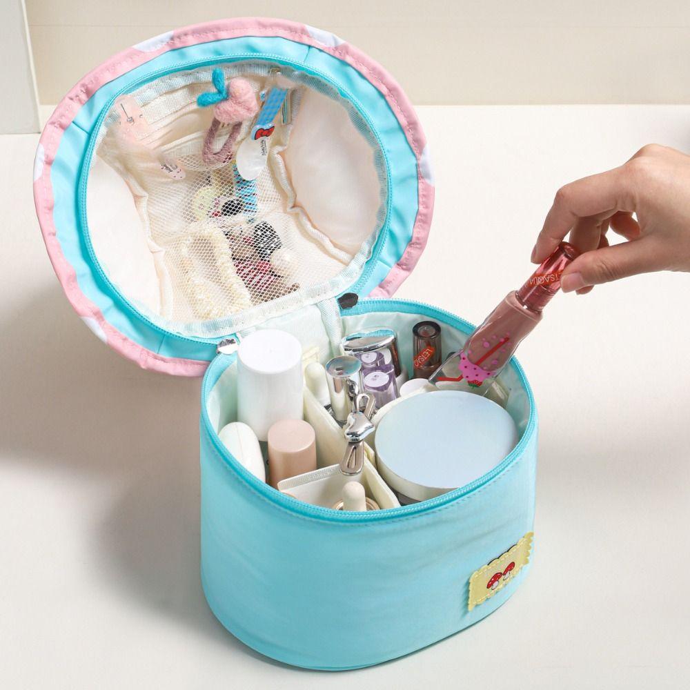 Cute Mushroom Shaped Makeup Cosmetic Bag Portable Large Capacity Toiletry Bag Travel Bag Storage Travel Organizer