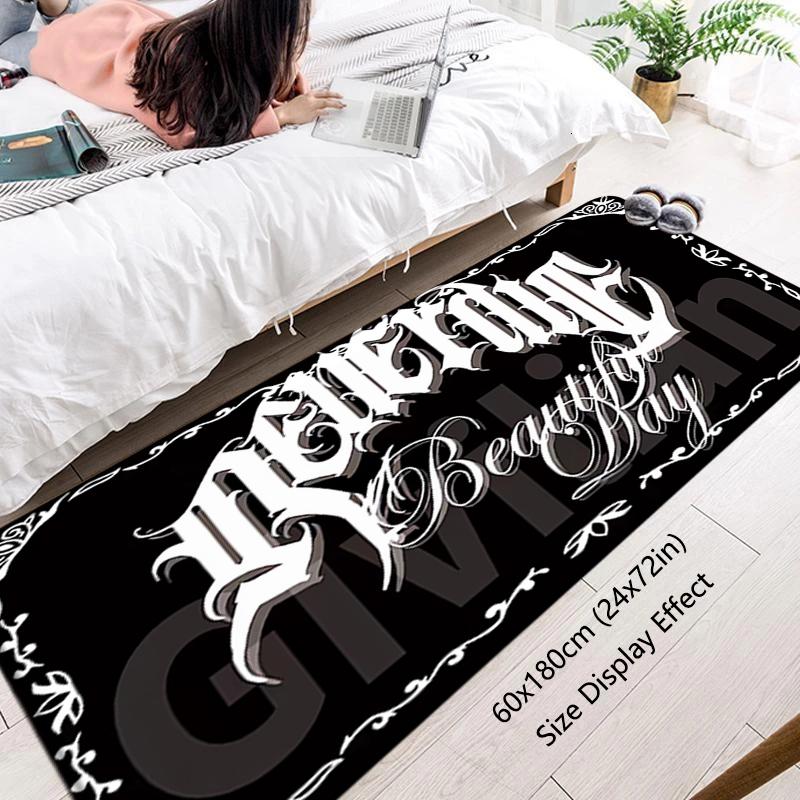 Inside Carpet Black Personality Entrance Doormat Living Room Rugs Foot Carpets Bathroom Rug Floor Mats Non-slip Hallway Mat