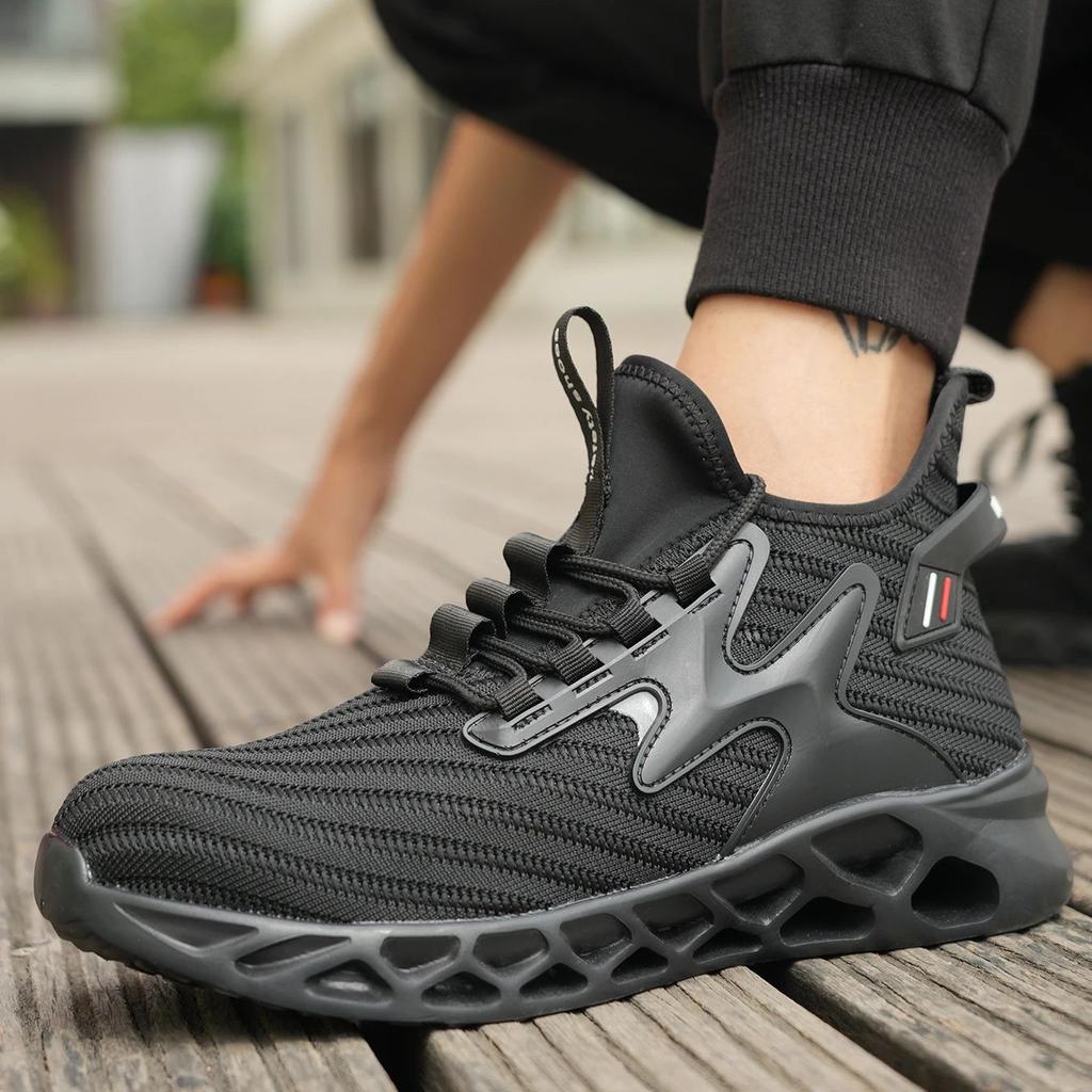 Мужская защитная обувь, устойчивые к проколам рабочие кроссовки, легкая рабочая обувь, мужская обувь со стальным носком, защитные ботинки, неразрушимая обувь