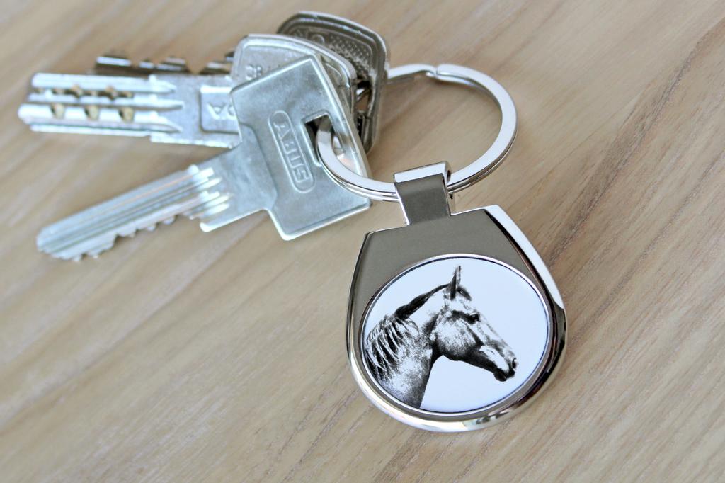 Selle Francais - Keychain with a Horse, Keychain with a Print, Personalized Pendant from the Art-Dog Brand