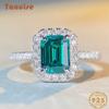 Кольцо Tancision S925 из стерлингового серебра 6*8, квадратное кольцо для сумки, женское изумрудное кольцо с маленьким кубиком сахара, полное кольцо с бриллиантом в форме пагоды