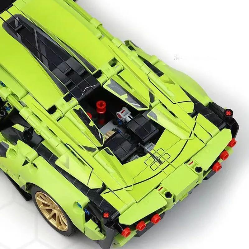 1280 шт. Технический 1:14 супер спортивных машинок строительные блоки MOC город скоростной автомобиль собрать кирпичи игрушки для детей мальчиков БЕЗ КОРОБКИ