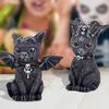 1 шт., украшение для сада, ведьма, суккуб, демон, кошка, скульптура, котенок, смоляный двор, домашний орнамент, уличный