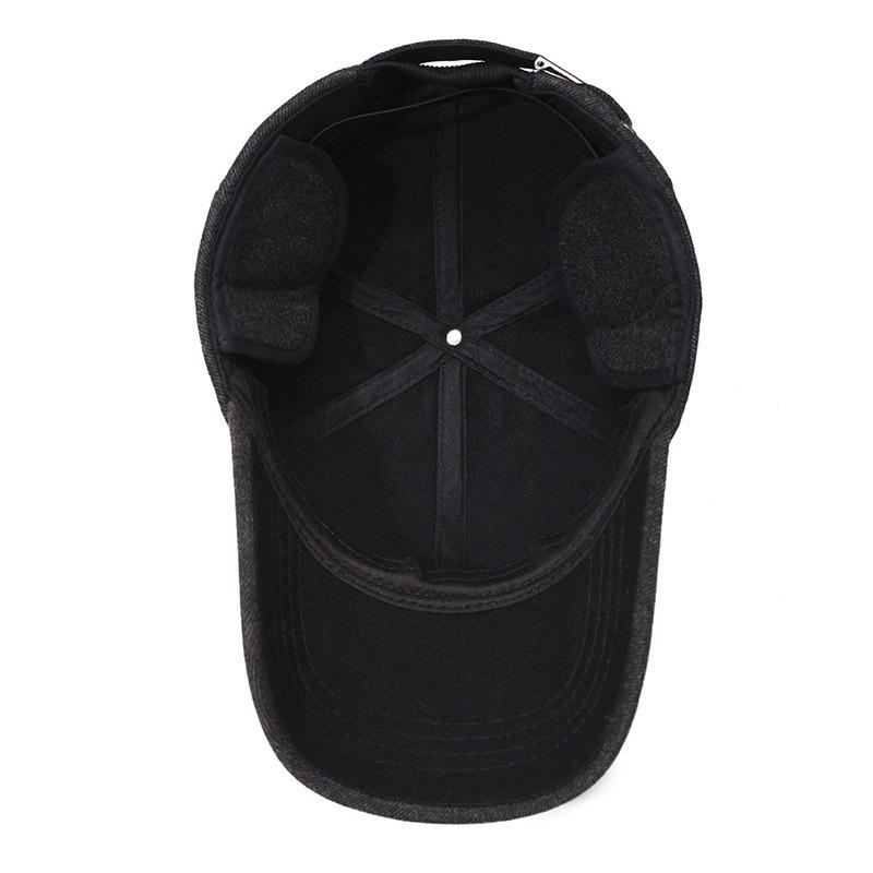 Мужская повседневная бейсбольная кепка флисовая защитная кепка для ушей для пожилых пап термохлопковая кепка