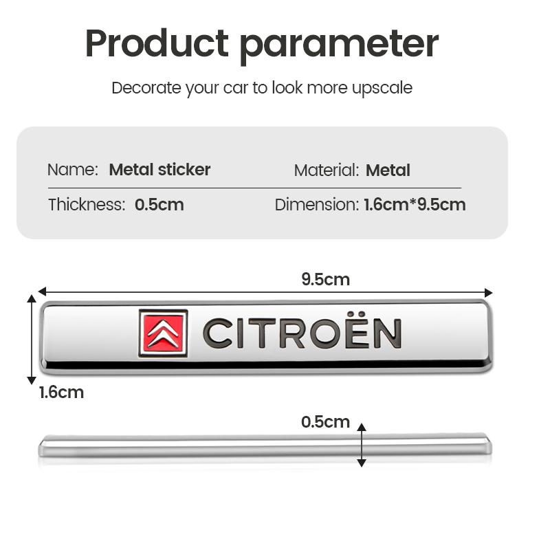 3D Metal Logo Badge Car Styling Stickers Decoration Decal For Citroen C1 C2 C3 Vts C4 Saxo C4L C5 C6 C8 Xsara Picasso Berlingo