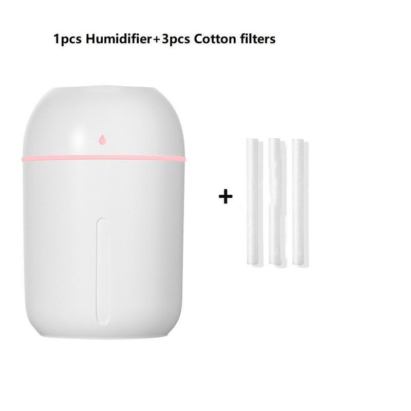 330 мл Usb бесшумный увлажнитель воздуха, нежный ночник, ароматический диффузор, непрерывный/прерывистый спрей, может работать в течение 8-12 часов