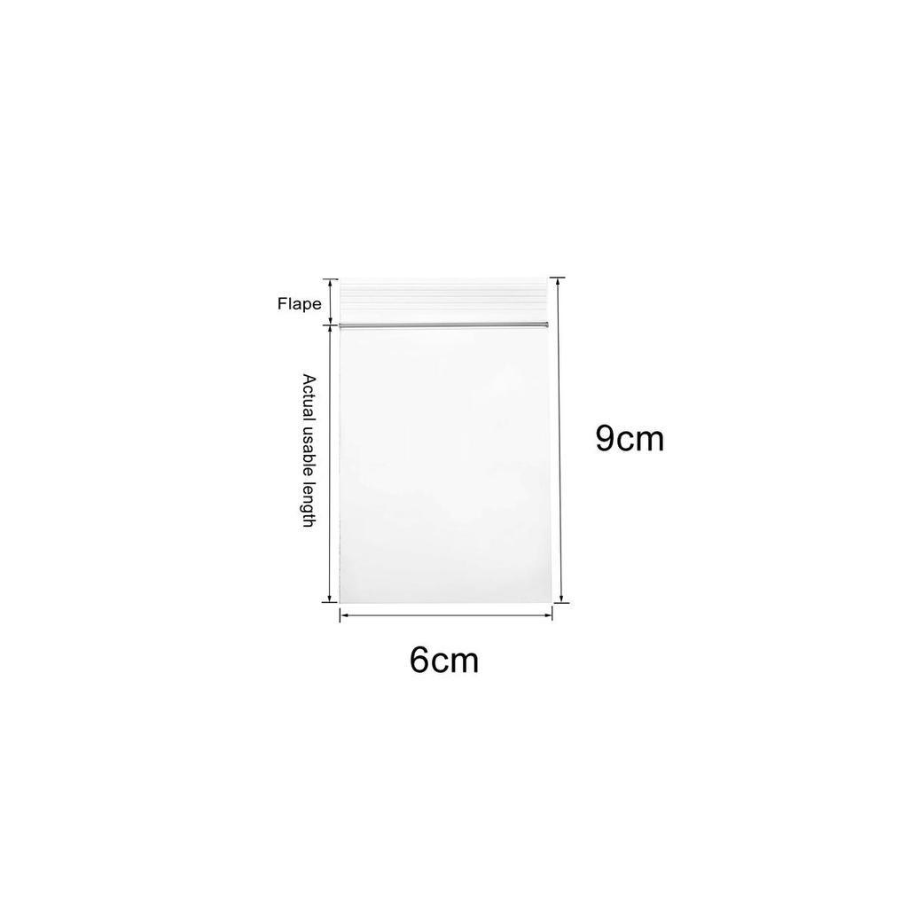 100Pcs Self Seal Clear Cellophane Bags Resealable Plastic Poly Bags Zip Poly Bags for Photos Cards Jewelry Documents Bakery Cookies Candies