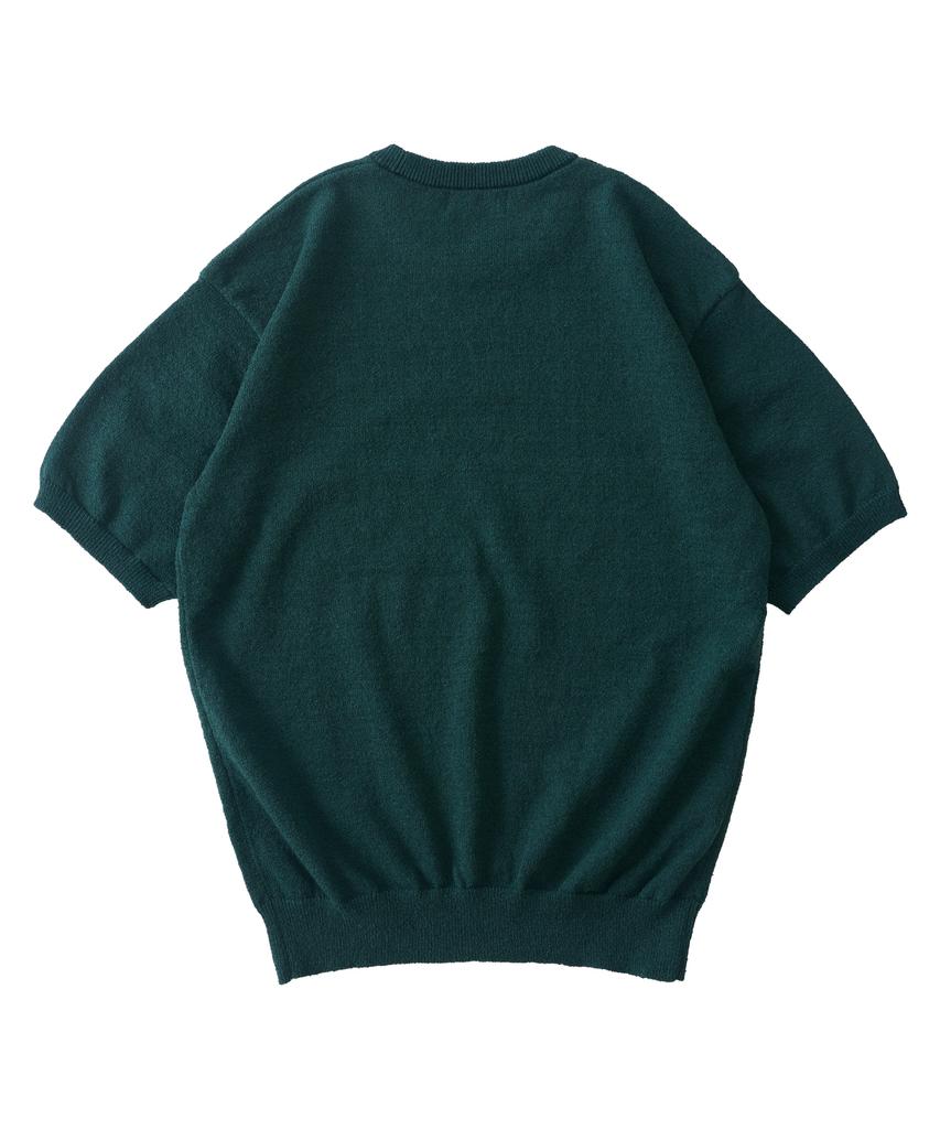 ANALOG MOOD Airy Cooling Round Short Sleeve Knit (Green)