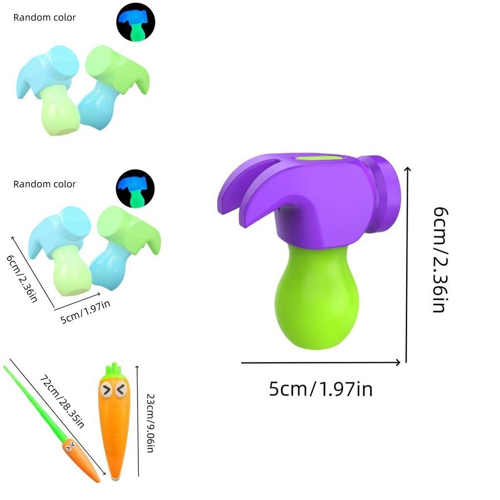 Гравитационный нож-морковь с 3D-дизайном, светящийся нож-бабочка, яркий нож-морковь с принтом и ночной светильник-морковь