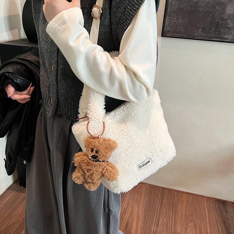 Hairy Bag Women's 2025 Autumn and Winter New Bucket Bag Cute Handbag Ins Versatile Shoulder Messenger Bag