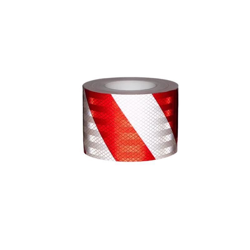 Red and White Reflective Safety Tape