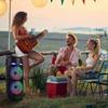 Bluetooth-совместимая колонка Громкая бумбокс с двойным сабвуфером Глубокие басы Подсветка Уличная колонка Поддержка USB/TF/AUX/FM/BT/MIC