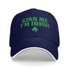 Kiss Me I'm Irish Funny St Patricks Day Baseball Cap Unisex Men Print Hip Hop Hats Summer Fashion Outdoor Sport Baseball Caps