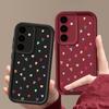 Color Love Hearts Print Matte Shockproof Case For Samsung S25 S24 FE S23 Ultra S22 A16 A56 A15 A55 A36 A35 A54 Lens Protection TPU Soft Phone Cover