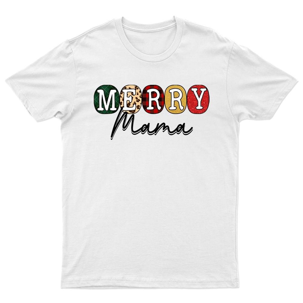 Merry Mama Christmas Holiday TShirt Unisex Gift Retro Funny Unisexs Vintage
