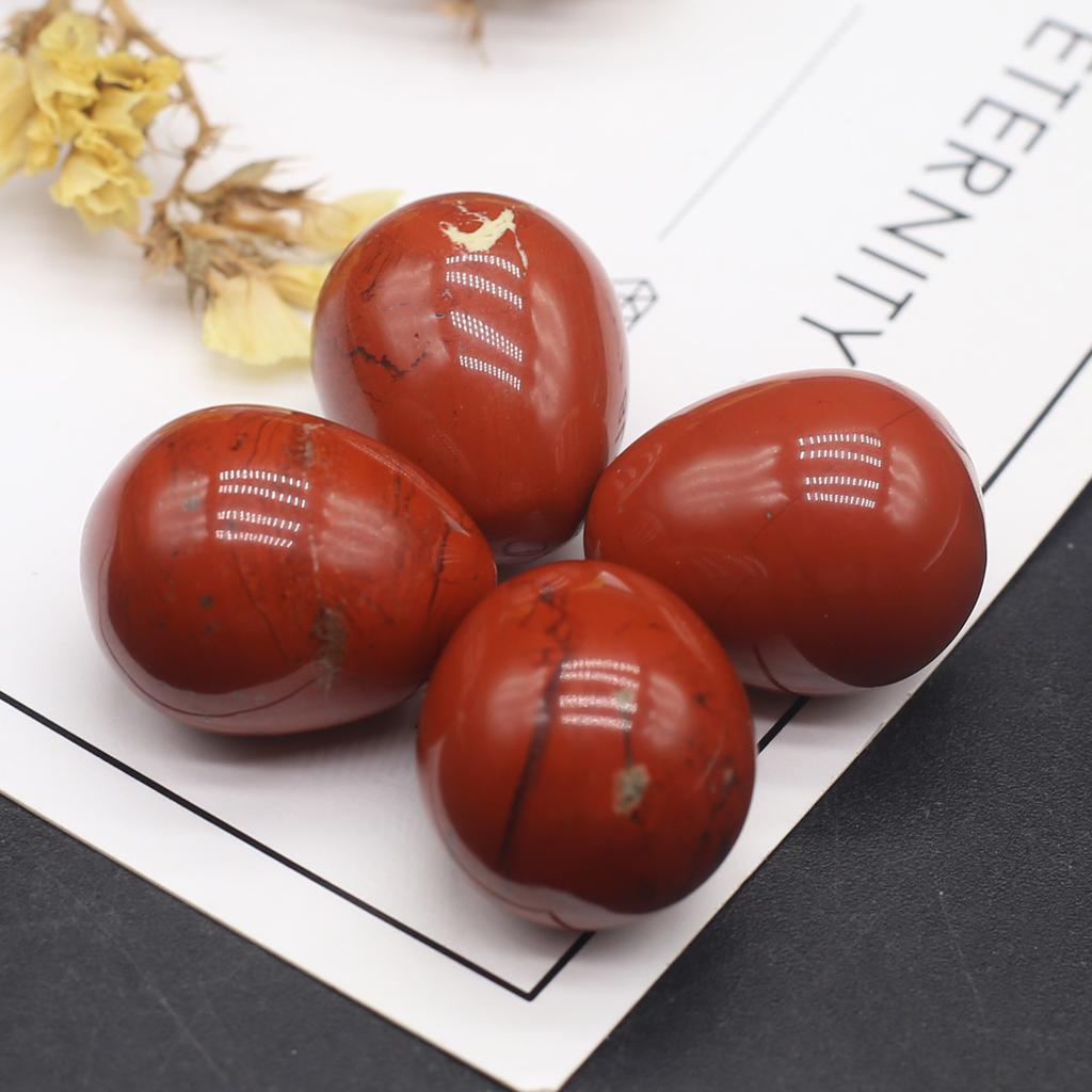 Natural Stone Ornament Egg Shape Crystal Rose Quartz Amethyst Agate Sodalite Opal Yellow Jade Home Decoration Decor Jewelry 17×22 Mm