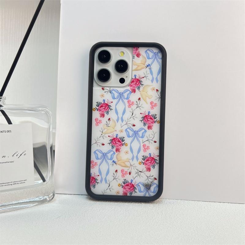 Мультяшный чехол для телефона с полевыми цветами, милый, животные, котенок, медведь, для iPhone 17 Pro 13 Pro 14 Pro 15 Promax, WF, голубь, ягненок, лебедь, чехол для телефона