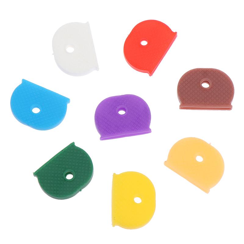 10 шт. разноцветные резиновые мягкие замки для ключей, крышки для ключей, брелок-топпер