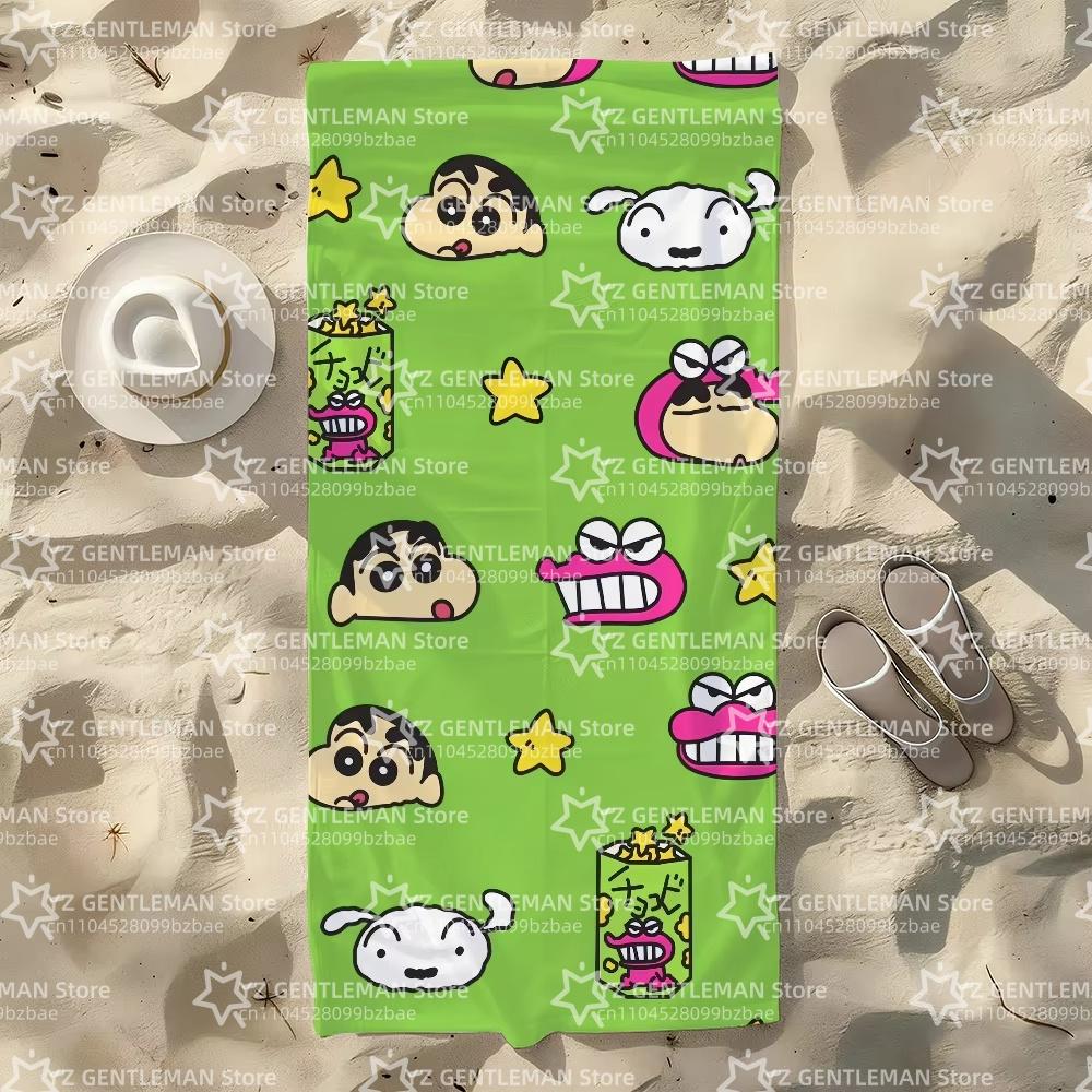 Cartoon C-Crayon S-Shin-chan-S Design Print Towel For Swim Yoga Gym Quick Drying Soft and skin-friendly Beach Towels All-Season