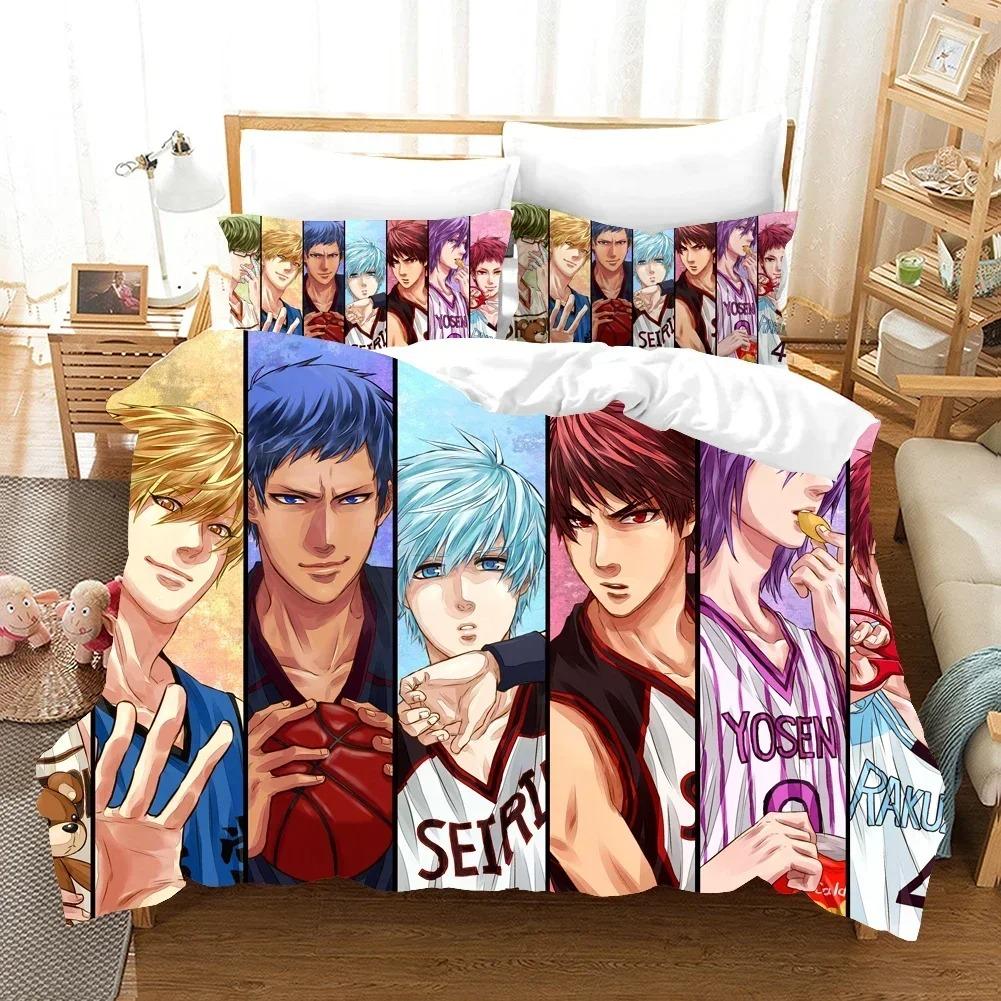 Аниме Kuroko'S Basketball Постельное белье 3D-печать Подходит для спальни Комплект пододеяльника с наволочками Детский домашний текстиль