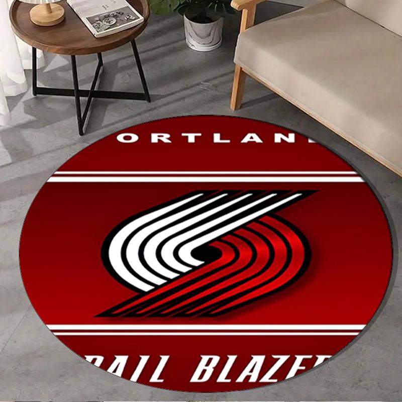 Portland Blazers Artwork Round Rug for Livingroom,Bedroom, Palyroom, Chair Rug, Area rug, Circle Carpet, Large Size Fan Christmas gift