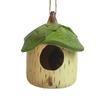 Hanging Resins Leaf Bird House for Bird Breeding Handmade Outdoor Bird Nest for Small Feathered Bird Shelter Nest House