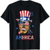 Rottweiler T-Shirt American Flag 4th of July Patriotic Dog Tshirt