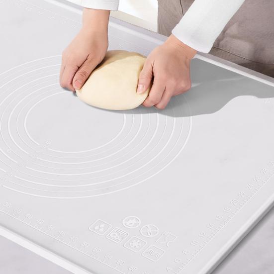 Kneading Pad Scale Design Dough Rolling Mat Convenient Silicone Non-Stick Pastry Mat for Home Kitchen