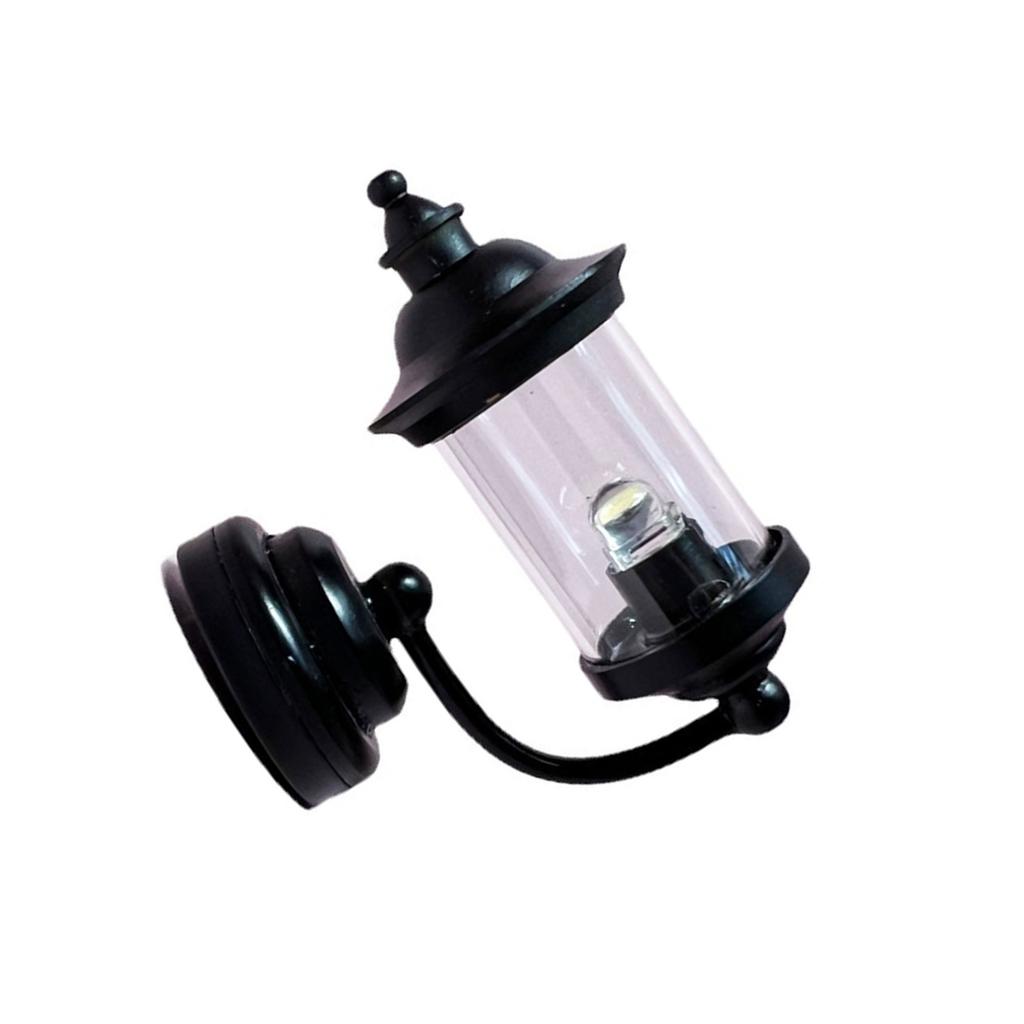 Винтажный настенный светильник в масштабе 1/12, миниатюрное металлическое светодиодное освещение для кукольного дома, аксессуары