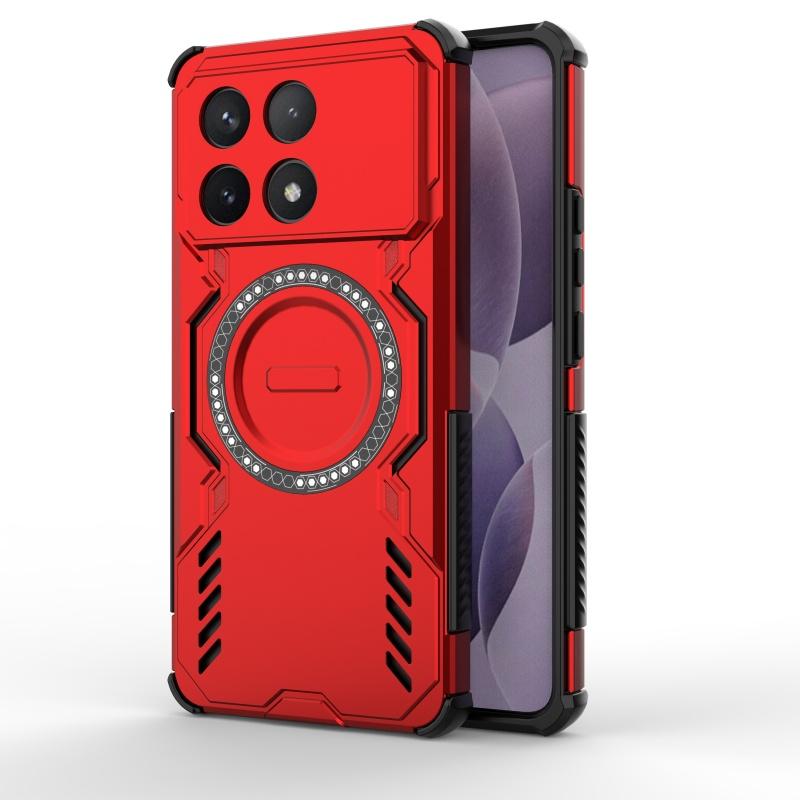 Для Poco X6 Pro Чехол Чехол Xiaomi Poco X6 Pro Capas Кольцевой Магнитный Жесткий Ударопрочный Magsafe Беспроводная Зарядка Fundas Poco X6 Pro