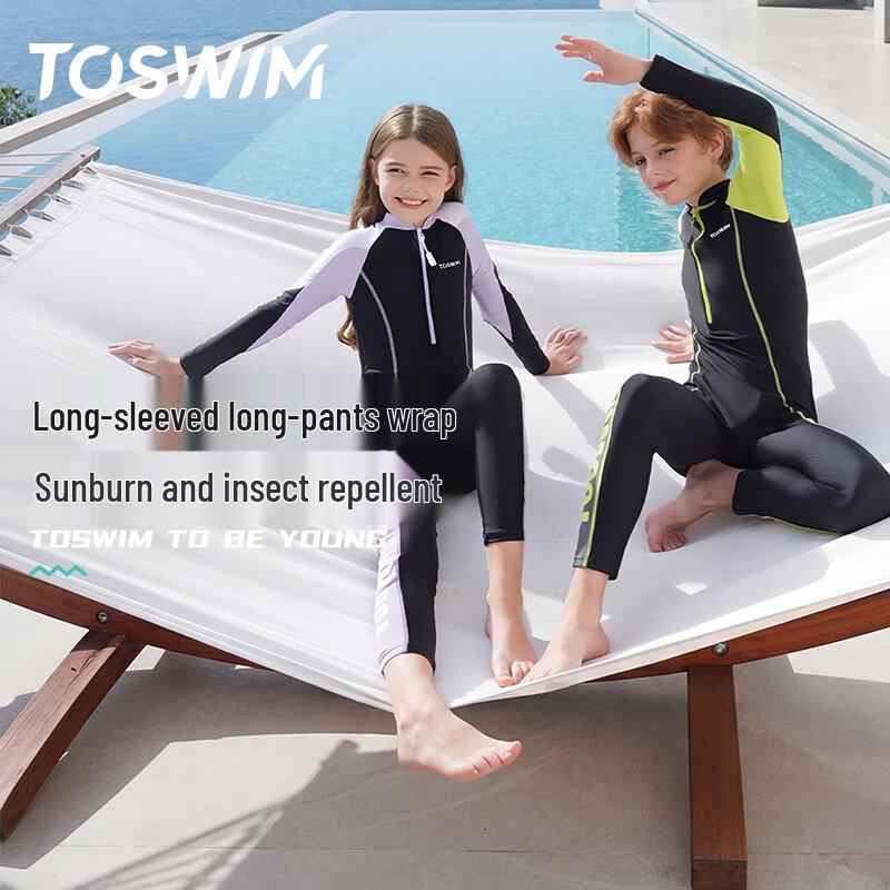 Слитный купальник TOSWIM для девочек с длинным рукавом и полной защитой