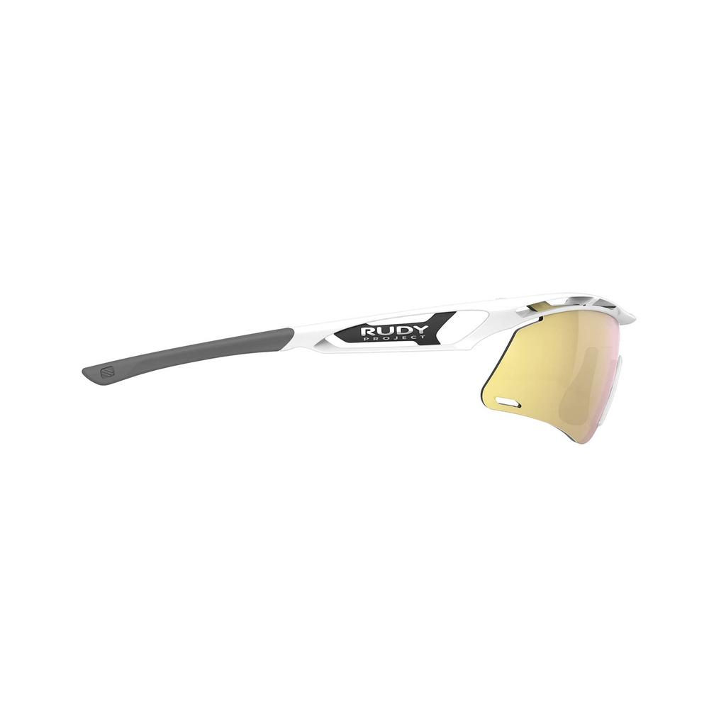RUDY PROJECT Sports Sunglasses Slim White Gloss Multi Laser Gold Tralyx+ SP785769-0001