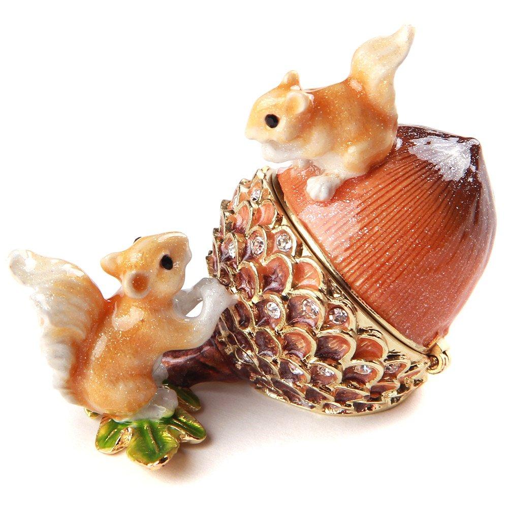 Piearth, ведущий бренд хрустальных шкатулок для украшений, предлагает шкатулку для украшений дизайна «Желудь» в фирменном магазине Piearth Direct Shop.