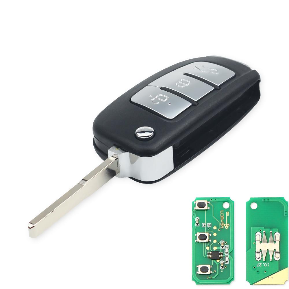 KEYYOU 433MHz 3 Button Flip Key Keyless Entry ID460 ID63 Chip Car Remote Key Fob For Ford Focus Mondeo C Max S Max Galaxy Fiesta