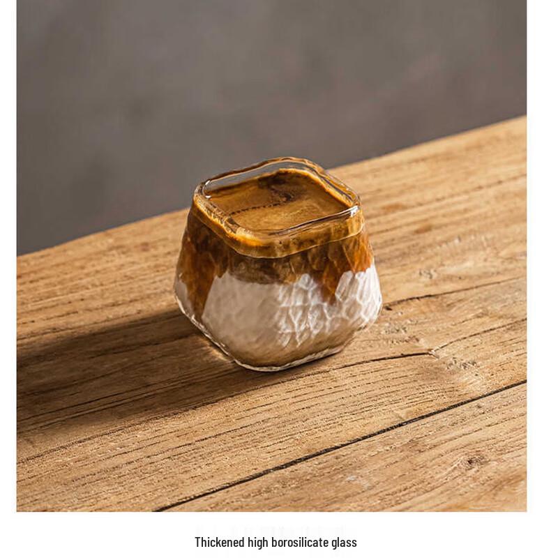 Стеклянная чашка для латте-кофе VAKADA из боросиликатного стекла с блюдцем