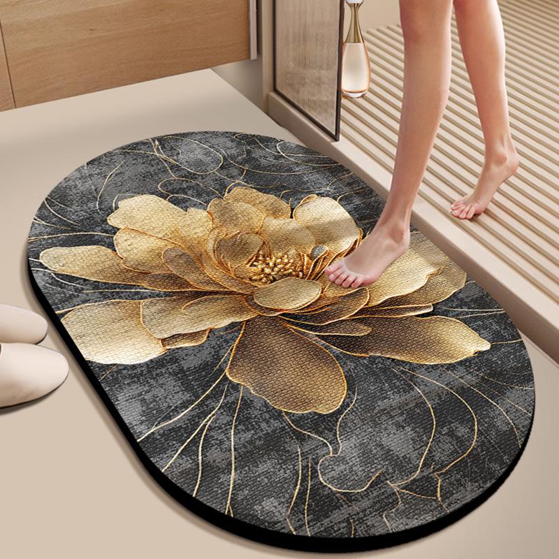 Противоскользящие коврики для ванной комнаты высокого класса, быстросохнущие коврики из диатомовой грязи для ванной