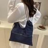 Crossbody Bag Vintage Handbag Shoulder Bag Simple Tote Bag Portable Denim Canvas Bag  Travel
