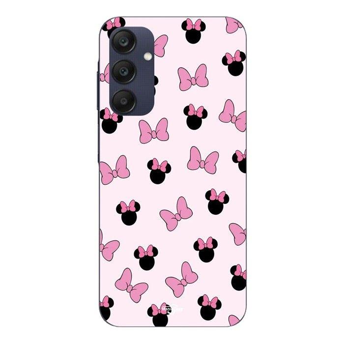 Coque Pour Samsung galaxy A25 Minnie, noeud fond rose Maniacase