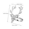 8Pcs Festive Deer Head Napkin Rings Metal Serviette Buckles for Holiday Parties and Special Occasions Dinner Napkin Ring