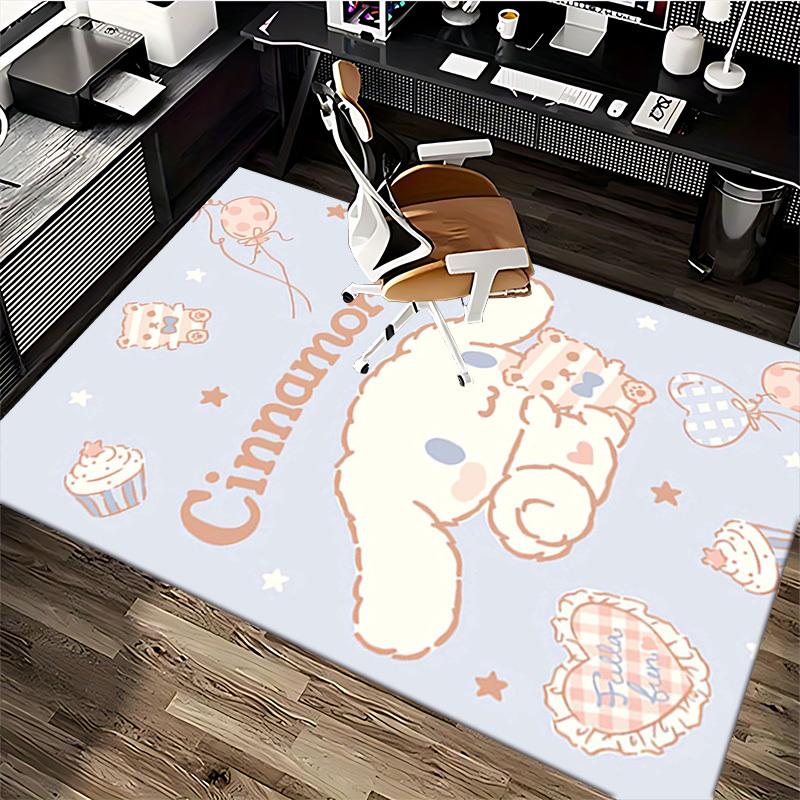 Cinnamoroll Anime Cartoon Design Chair Mat - Non-Slip Carpet for Office, Home Decor, Living Room, Bedroom, Gaming Room & Dormitory.E048