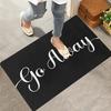 Go Away" Humorous Black Welcome Doormat - Non-Slip, Water Absorbent Polyester Rug for Indoor/Outdoor Entrance Decor